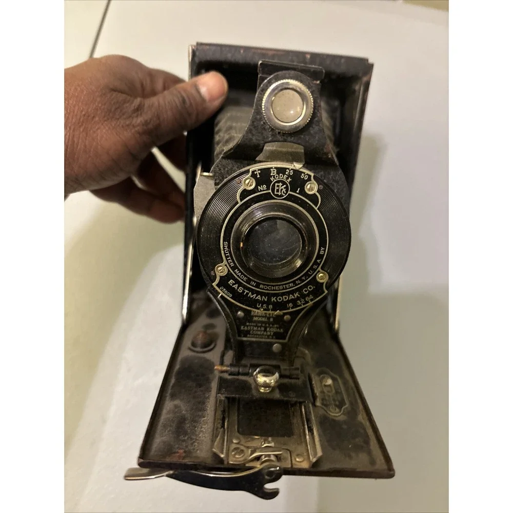 Eastman Kodak No 1 Kodex Hawk-Eye Model B Folding Bellows Camera Black Fair